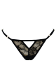 String Noir Bijou Perle Strass Dorés Be Lily Panties