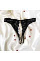 String Noir Bijou Couleur Aléatoire et Chaîne Dorée Be Lily Panties