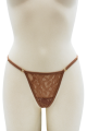 String Bijou Cœur Doré Dentelle Taupe Be Lily Panties