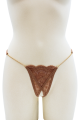 String Dentelle Ouvert Chaînes Dorées Taupe Be Lily Panties