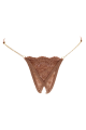 String Dentelle Ouvert Chaînes Dorées Taupe Be Lily Panties