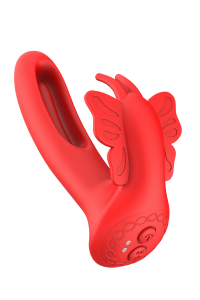 Vibromasseur FLY PULSE Papillon à Double Action Télécommandé - SX-ST30 Coeur Ardent