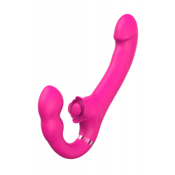 Vibro Strap-on Triple Action Télécommandé Roséa