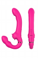Vibromasseur ROSEA Strap-on Triple Action Télécommandé - SAV190 Coeur Ardent