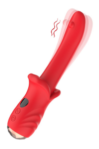 Vibromasseur Rouge Ultra-Souple KISS – USK-V35 Coeur Ardent