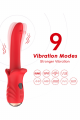 Vibromasseur Rouge Ultra-Souple KISS – USK-V35 Coeur Ardent