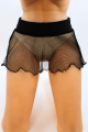 Mini Jupe Transparente Résille Large Noir Sofia Be lily Mode
