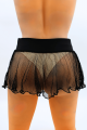 Mini Jupe Transparente Résille Large Noir Sofia Be lily Mode