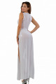 Robe Taille M Longue Micro Résille Dentelle Blanche Ultra Fendue Soisbelle