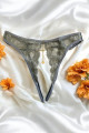 String Gris Bijou Couleur Aléatoire et Chaîne Dorée
