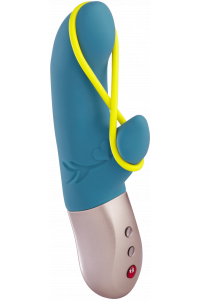 Amorino - Vibromasseur Rabbit silencieux - Pétrole et jaune fluo