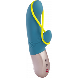 Vibromasseur Rabbit Silencieux Pétrole et Jaune Fluo Amorino