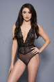 Body Décolleté Dentelle et Résille Noir