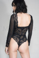Body String Manches Longues Dentelle et Voile