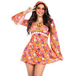 Robe Sexy Hippie Chic 60's Flashy