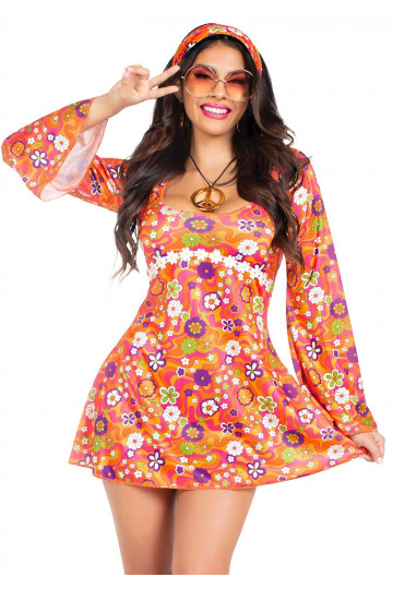 Robe Sexy Hippie Chic 60's Flashy
