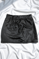 Mini Jupe Noir Simili Cuir Mat Sifia Be lily Mode