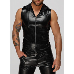 Veste Snake à Capuche Fetish Homme sans Manches effet Serpent