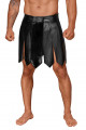 H053 Jupe gladiateur pour homme en cuir écologique avec plis en PVC