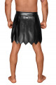 H053 Jupe gladiateur pour homme en cuir écologique avec plis en PVC