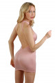 Robe Transparentel Rose Dos Nu sans Manches