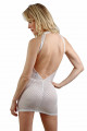 Robe Transparentel Blanche Dos Nu sans Manches