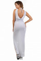 Robe de Soirée Longue Rouge Pailleté Large Décolleté Tombant au Dos