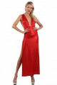 Robe Longue Rouge Irisé Décolleté dos nu