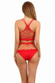 Ensemble Top et Culotte Sexy Rouge Grande Résille