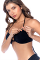 Bikini Bandeau Noir avec Anneau Central - MAL67124BLK