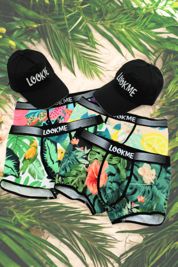 Pack de 4 BoxerLookMe et 2 Casquettes Offertes