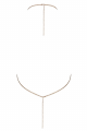 Top Bijou Doré à Chaînes et Strass COTTELLI DIVERS