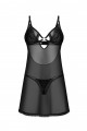 Nuisette et String Noirs Alliane