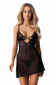 Nuisette et String Noirs Alliane