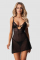 Nuisette et String Noirs Alliane