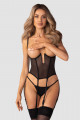 Corset Seins Nus Sexy Chic Noir Euphori