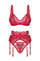Cupide Desir ensemble 3 pièces - Rouge