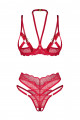 Ensemble Ouvert Rouge Cupide Desir 2 Pièces 