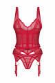 Corset et String Cupide Desir Rouge