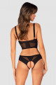 Ensemble Ouvert Taille Xs/S Seins Bus Chic Amoria Noir Obsessive