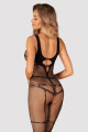 Combinaison Ouverte Bodystocking Motif Harnais