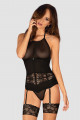 Guêpière et String Noir Serafia Obsessive