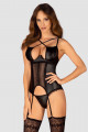 Corset et String Noir Norides Obsessive