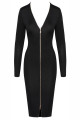 Robe noire midi à manches longues - Cotelly Party