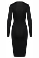 Robe noire midi à manches longues - Cotelly Party