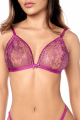 Ensemble Sexy 2 Pièces Dentelle Effet Brillant Rose Mapalé