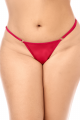 Nuisette Babydoll Grande Taille Sexy Résille Transparente Broderies et String Rouge Mapalé