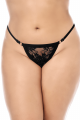 Peignoir Déshabillé Sexy Grande Taille Dentelle Noir Bordures Satin String assorti Mapalé