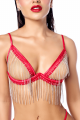 Ensemble Sexy à Franges en Strass Scintillants 2 Pièces Mapalé