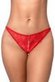 String Sexy en Dentelle Rouge avec Chainette Mapalé